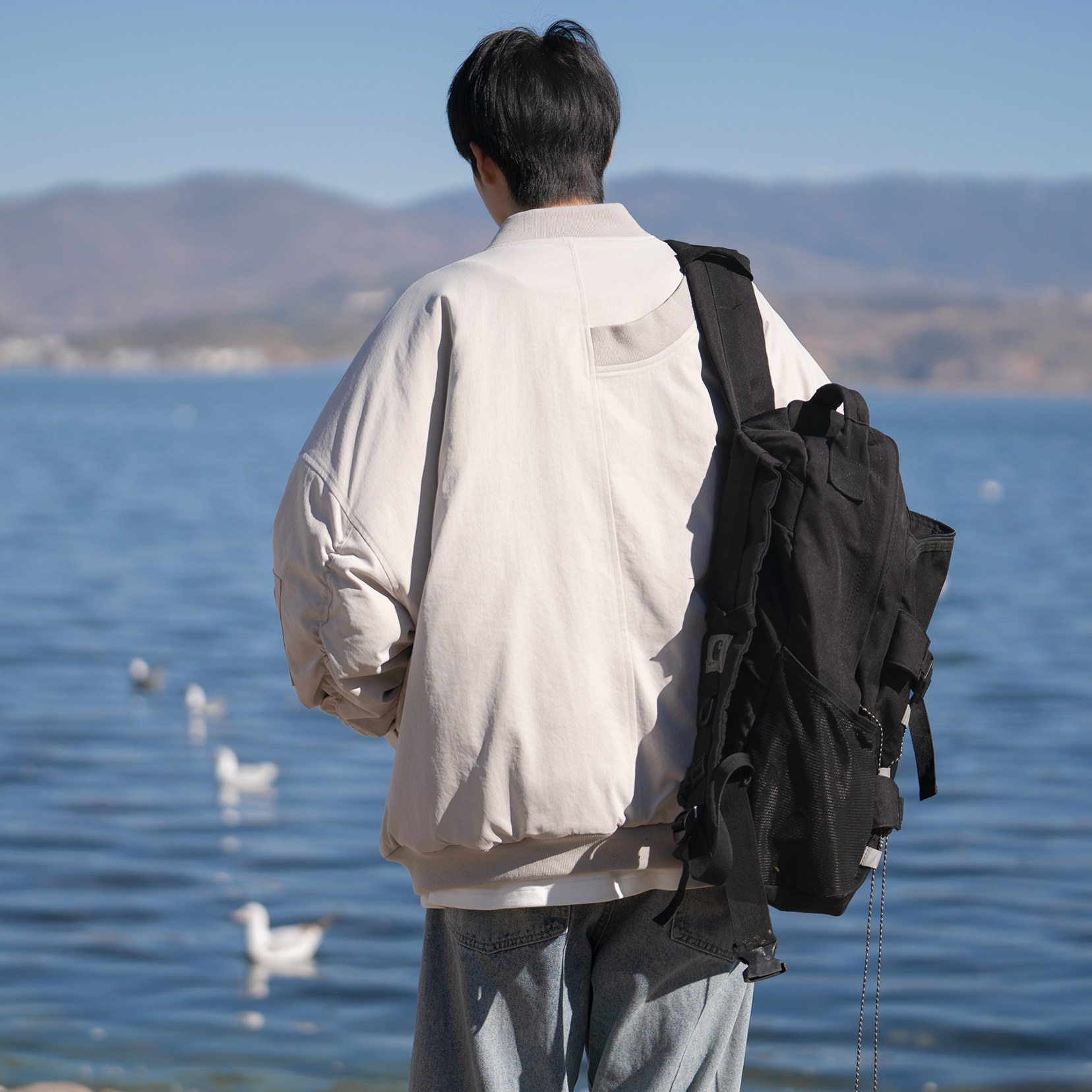 解构设计飞行员夹克外套A425-W879-P98控118,男装夹克,电商A425