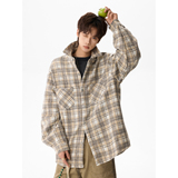 潮流格子呢料外套夹克A425-N985-控118面料聚酯-呢料，男装夹克，电商A425