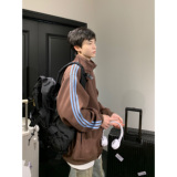 潮流百搭三条杠夹克外套男A425-W6306-P88控118面料65%棉35%聚酯，男装夹克，电商A425