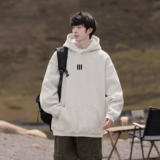 潮流三条杠图案连帽卫衣A425-Q3473-P65控78面料65%棉35%聚酯，男装卫衣，电商A425