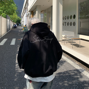 潮流英文手写字连帽卫衣A425-Q4032-P68控78面料65%棉35%聚酯图片