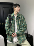潮流休闲格子长袖衬衫A425-C2776-P55控68面料棉，男装衬衫，电商A425