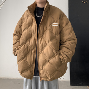 双线菱形格立领棉服外套 A425-W939-P128控158图片