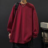 简约纯色长袖圆领T恤A425-T2222-P28控38面料棉，男装T恤，电商A425