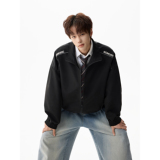 时尚潮流宽松拉链夹克衫外套A425-W6308-控138-面料聚酯，男装夹克，电商A425