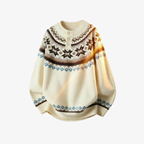 潮流费尔岛半门襟纽扣针织毛衣A425-M26654-P98控118面料聚酯，男装针织衫/毛衣，电商A425