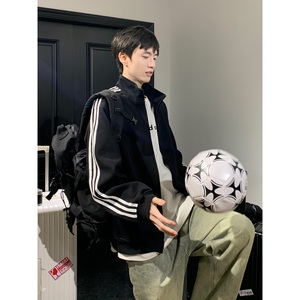 潮流百搭三条杠夹克外套男A425-W6306-P88控118面料65%棉35%聚酯图片