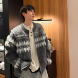 潮流费尔岛开衫拉链毛衣外套A425-M26652-P118控148面料聚酯，男装针织衫/毛衣，电商A425