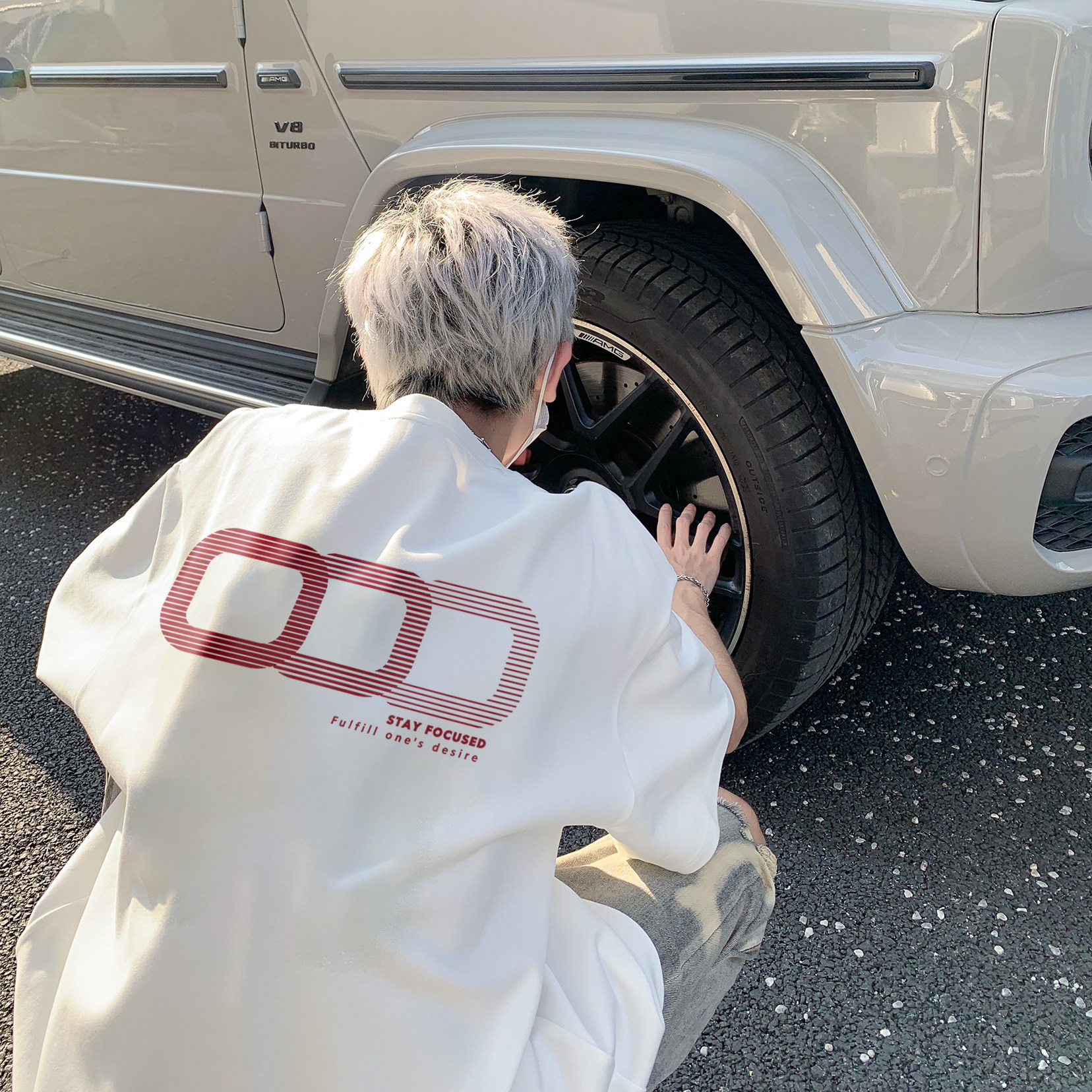 潮流字母排版短袖T恤男A425-T3553-p28控38面料棉图片