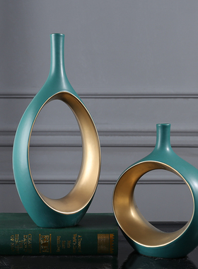 轻奢创意描金花瓶