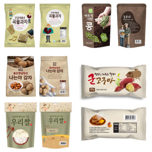 蔬菜谷物大米青豆土豆红薯包装袋海报PSD平面设计元素材模板91724