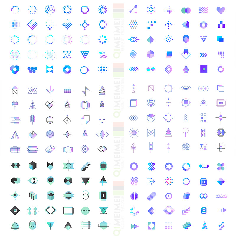 简洁时尚实用UI几何渐变元素图标AI矢量设计素材源文件#52101