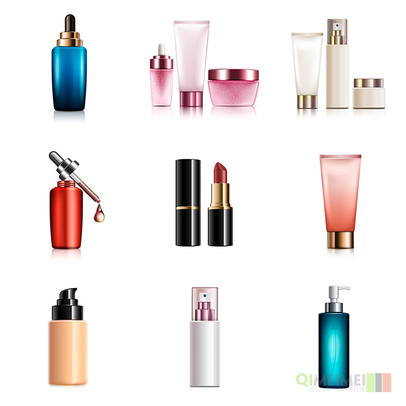化妆护肤品彩妆口红精华粉底液外包装瓶AI矢量设计素材模板122401
