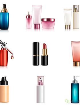 化妆护肤品彩妆口红精华粉底液外包装瓶AI矢量设计素材模板122401