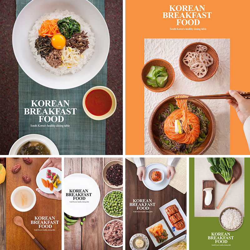 韩国传统餐饮美食石锅拌饭泡菜辣白菜拉面海报PSD设计素材122007