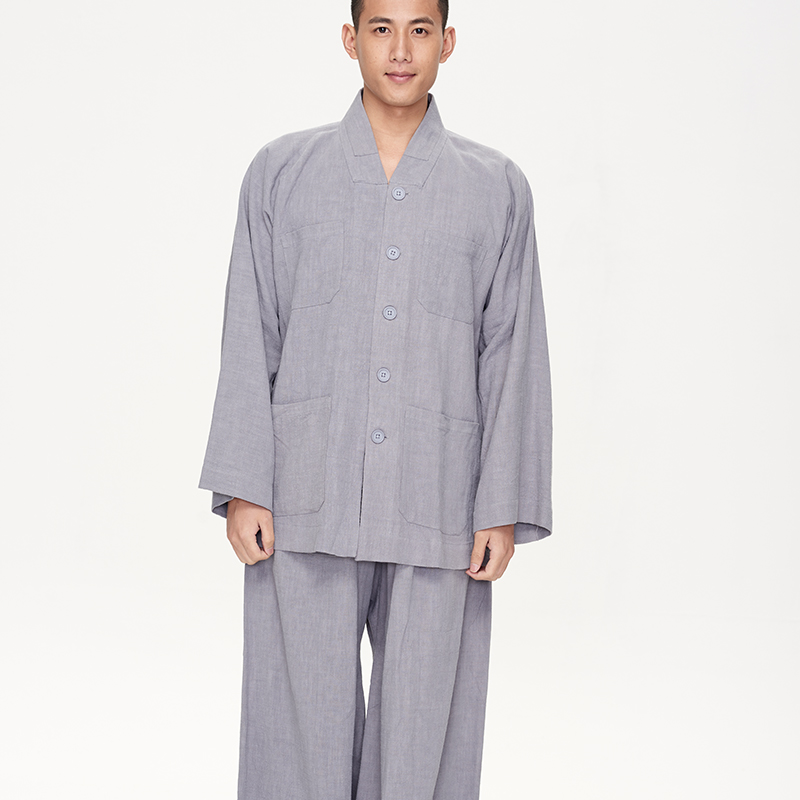 棉麻套装加厚春秋款比丘尼和尚服
