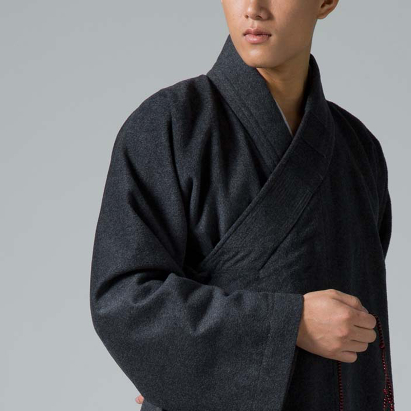 慈缘加厚羊毛尼僧服大褂秋冬装保暖长褂僧袍僧衣禅修出家师父长袍