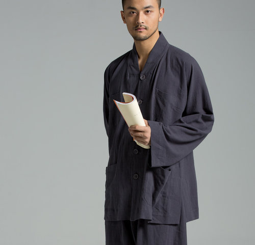 慈缘春夏僧服套装棉麻中国风短褂