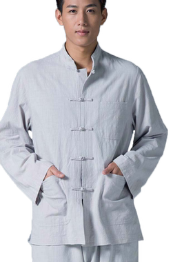 慈缘宽松棉麻汉服居士青年唐装男
