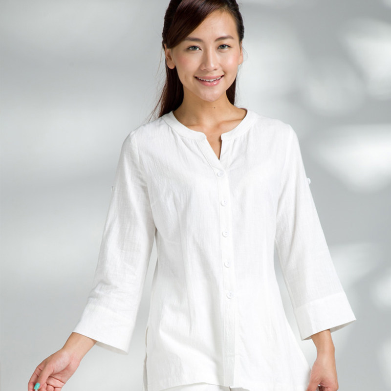 慈缘原创中国风禅修服居士瑜伽服套装家居服茶服女款上衣裤子套装