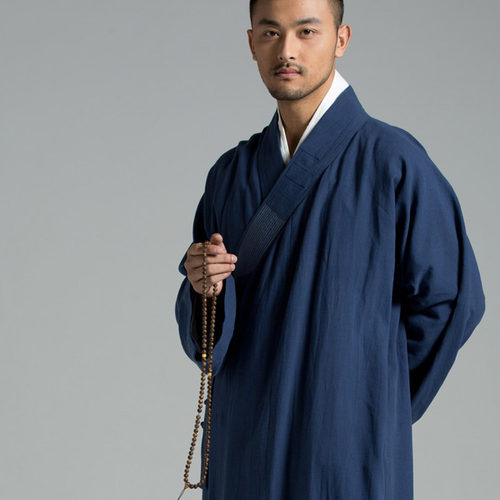 春夏季僧服和尚服棉麻禅修清凉水洗僧人小褂短褂套装大褂长衫