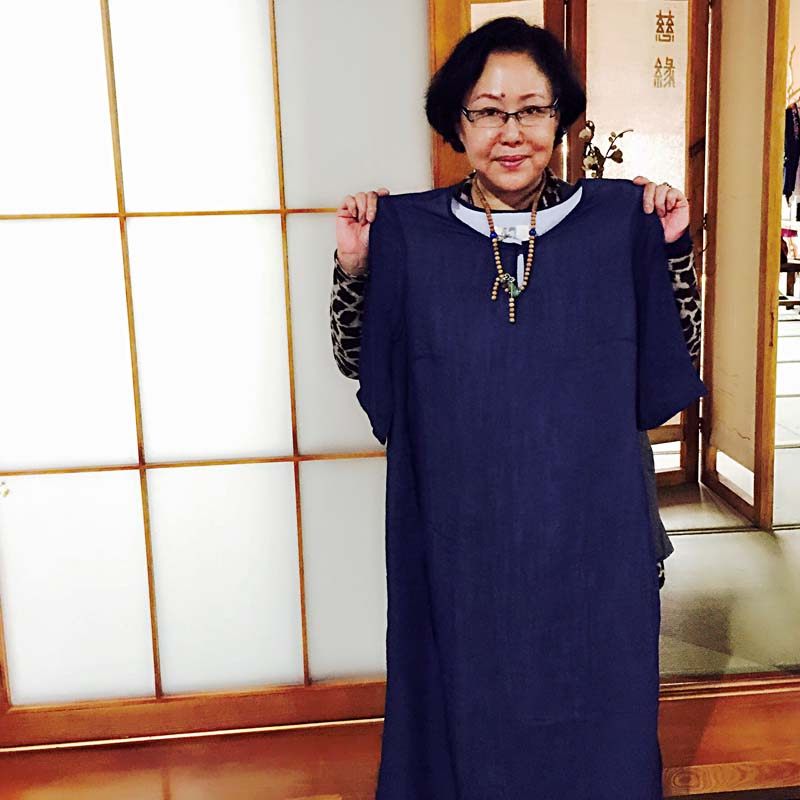 慈缘禅意长裙仙女范原创中国古风长裙文艺茶服禅修服改良连衣裙子