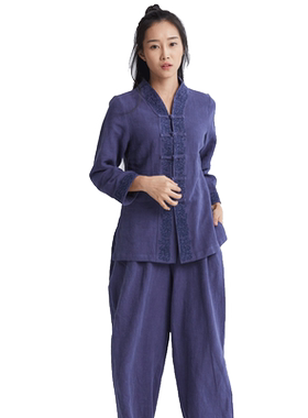 慈缘茶服禅意中国风外套秋装长袖