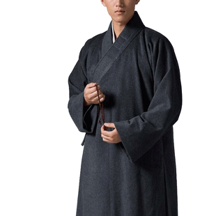 慈缘加厚羊毛尼僧服大褂秋冬装保暖长褂僧袍僧衣禅修出家师父长袍