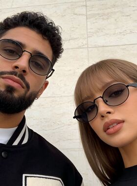 跨境墨镜大牌椭圆框眼镜女高级