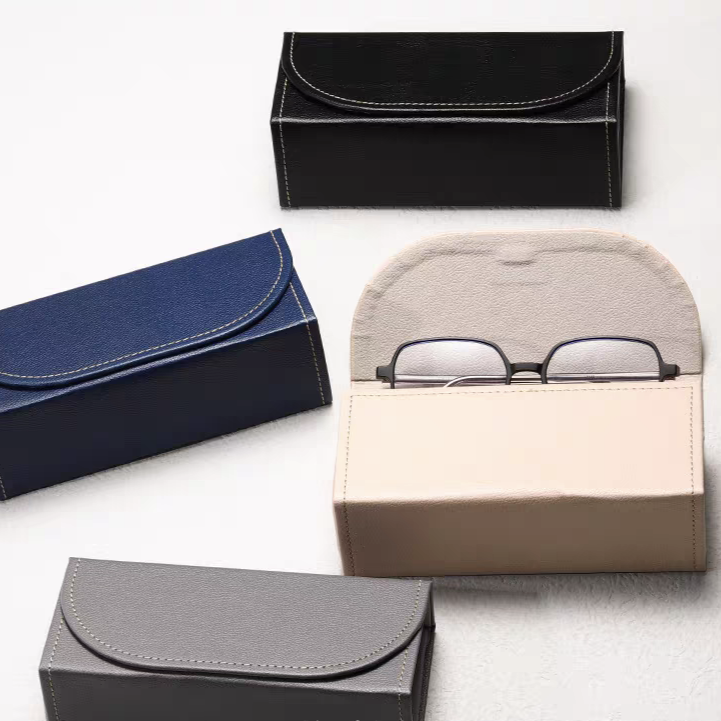 定制logo近视盒太阳眼镜盒子便携抗压墨镜盒轻便男女高档皮质收纳