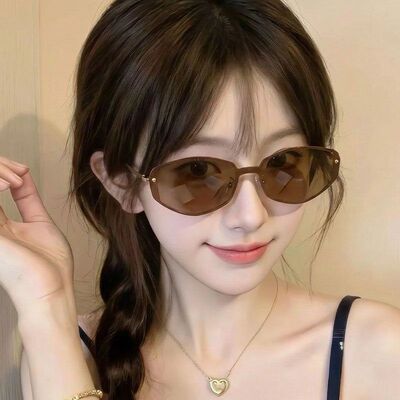 8704潮流金属无框太阳镜复古潮流