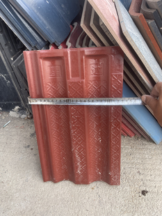 小釉面瓦陶瓷彩瓦屋面瓦23×38厘米琉璃瓦屋脊瓦补漏楼顶瓦