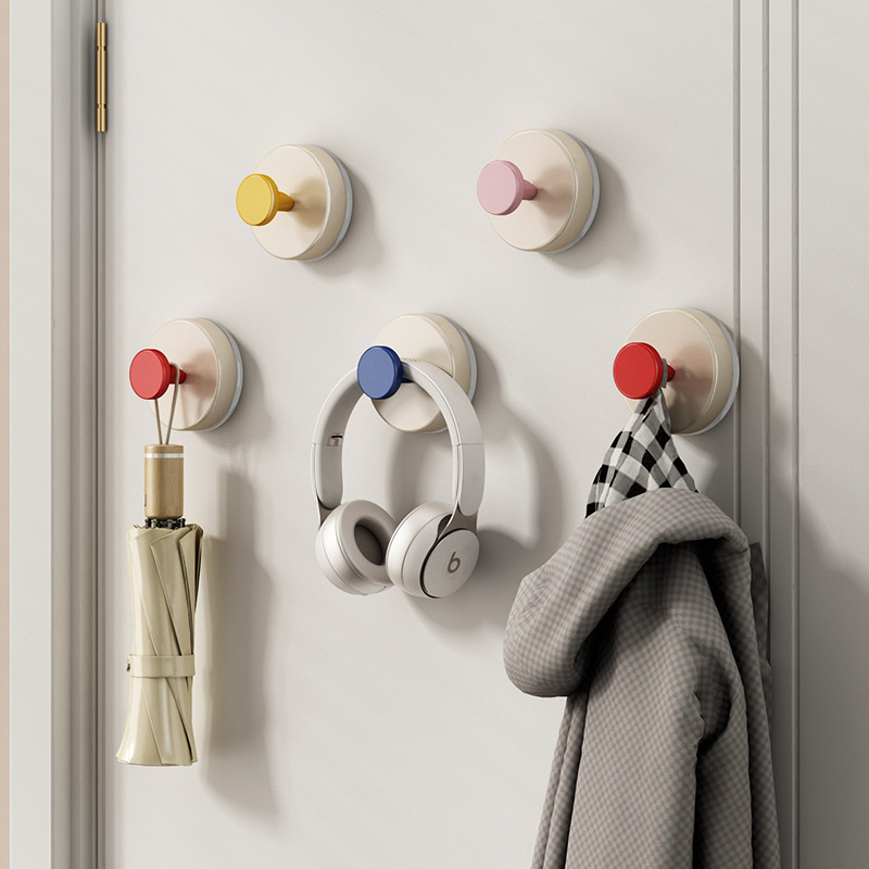 【1个装】吸盘挂钩免打孔门后挂钩壁挂卫生间粘钩真空无痕浴室挂