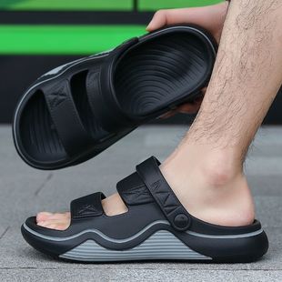 厚底防滑沙滩户外开车两用凉鞋 厚底凉拖鞋 外穿2024新款 男士 男 夏季