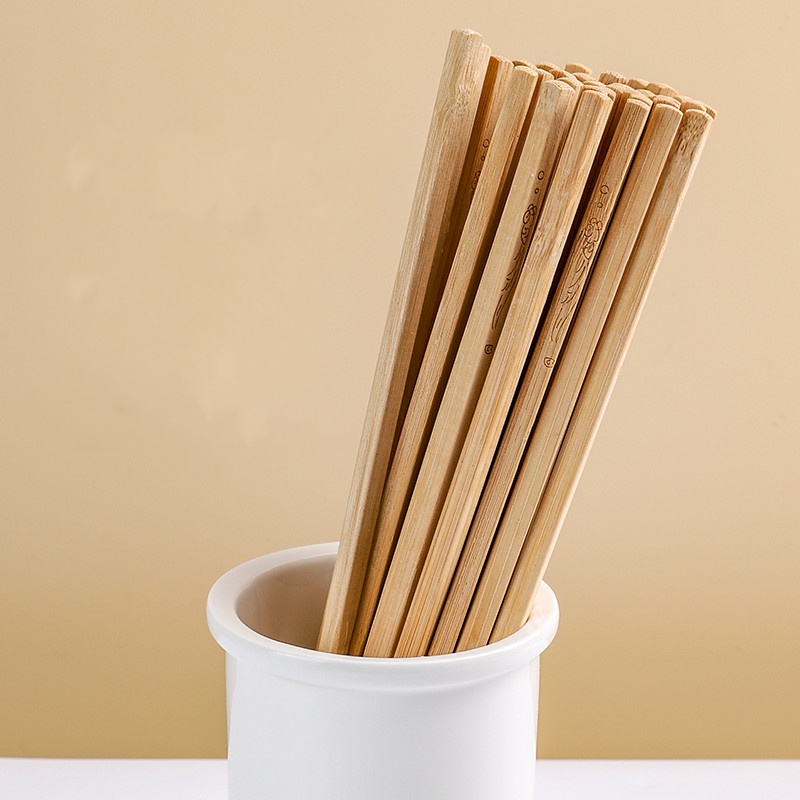 新款餐饮竹木筷家用厨房无漆无蜡竹筷子高档酒店饭店用炭化筷