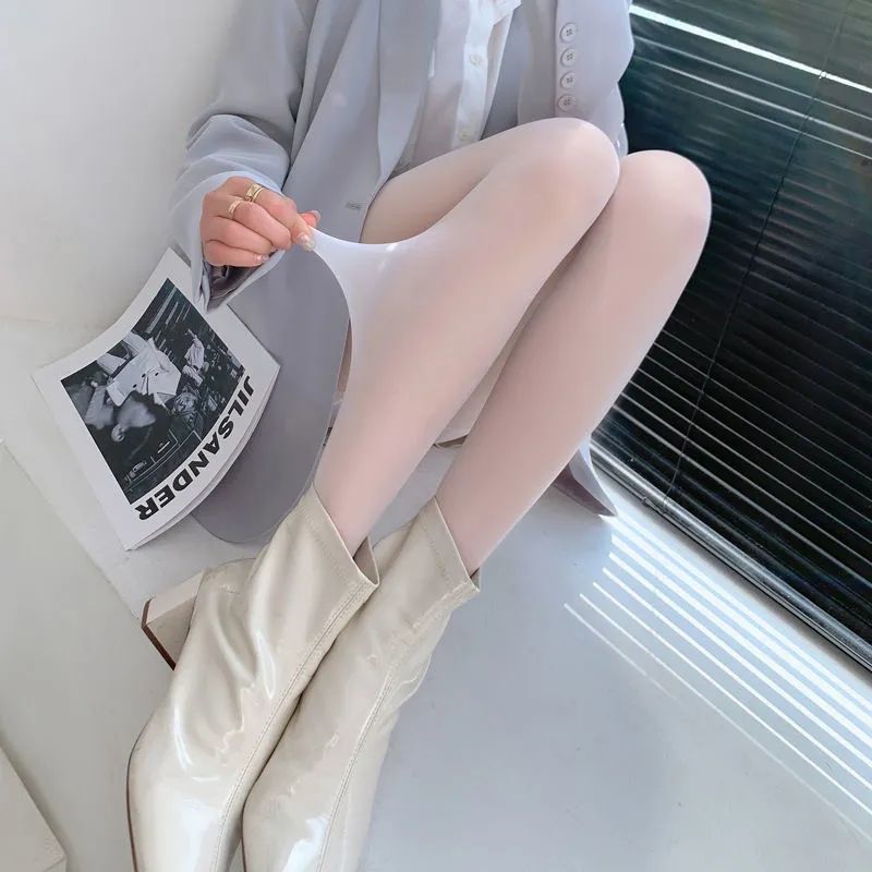 白丝袜洛丽塔小腿袜连裤袜春夏薄款奶白色舞蹈袜lolita甜美jk袜子