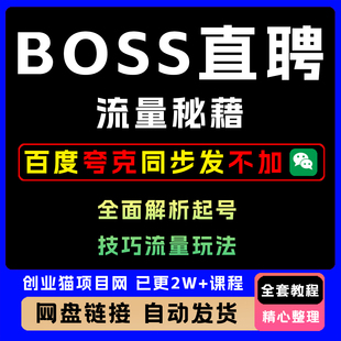 2025年BOSS直聘流量秘籍，全面解析起号技巧流量玩法教程