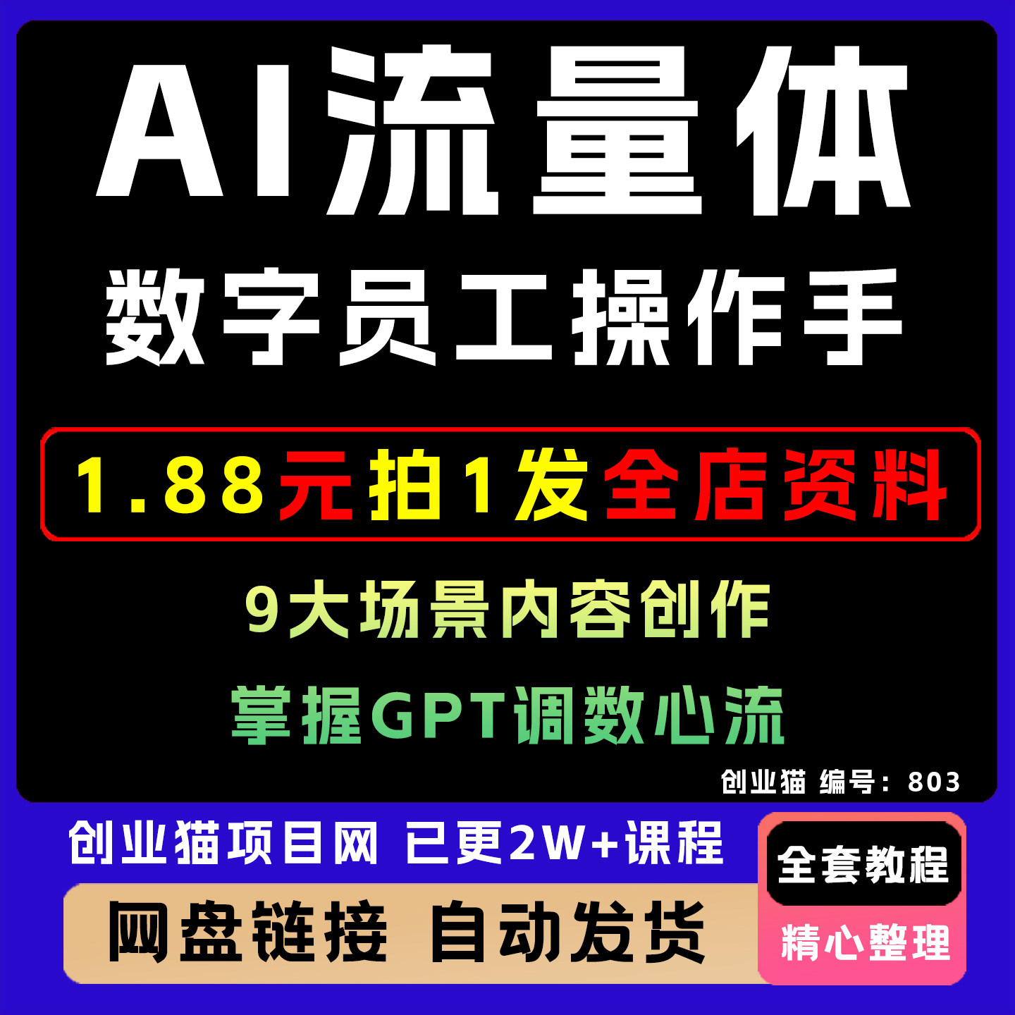 A1流量体-老板的随身操盘手,9个A1数字员工,9大内容创作场景