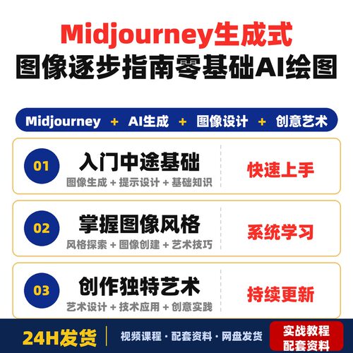 Midjourney生成式图像逐步指南零基础也能懂的AI绘图教程适合