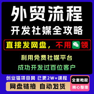 2025年外贸流程开发社媒全攻略全套视频精讲学习资料教学课程项目