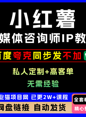 2025年小红薯自媒体咨询师IP教程私人定制+高客单全套玩法