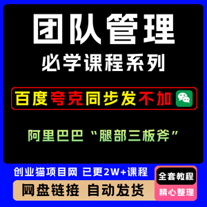 团队管理必学课程系列阿里巴巴腿部三板斧教程视频课程项目
