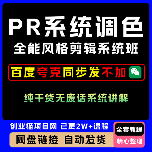 2025PR系统调色课程全能风格剪ji系统班全套视频精讲学习教学课程
