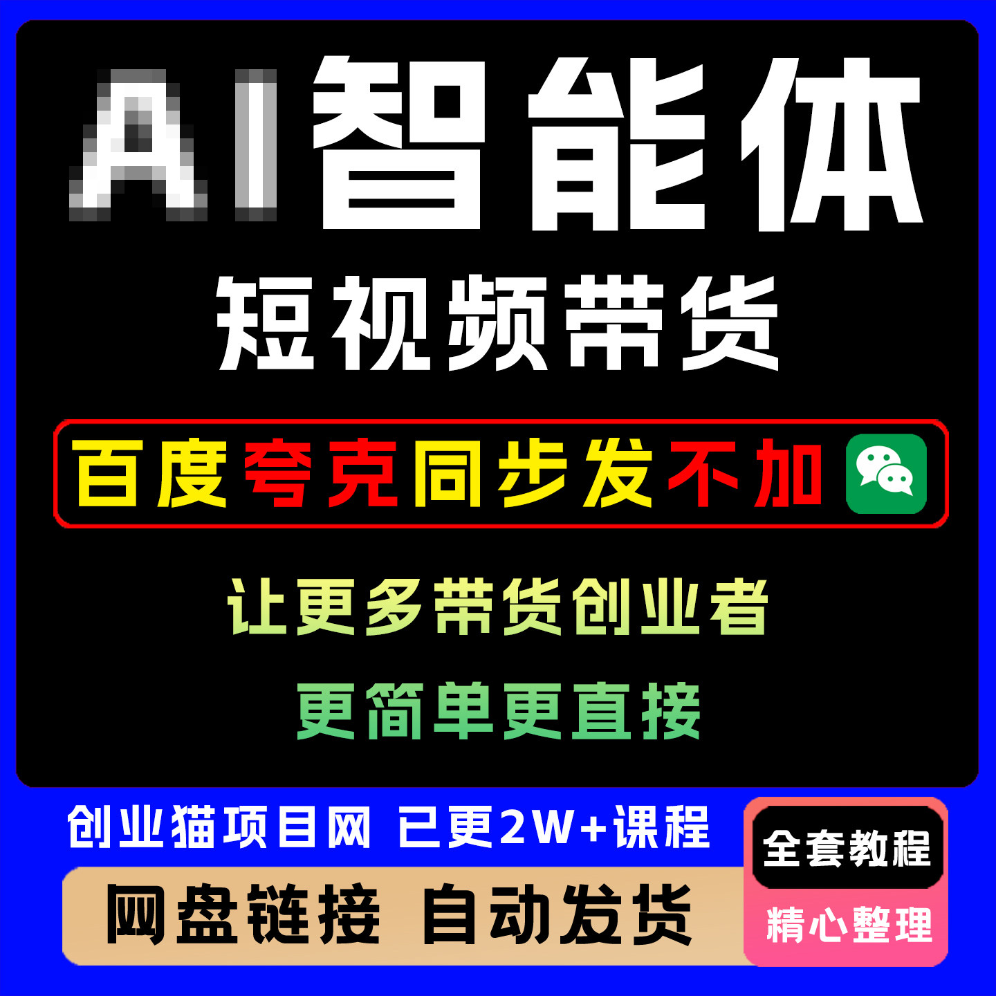 2025年智能体短视频带货创业者更简单直接视频精讲学习教学课程