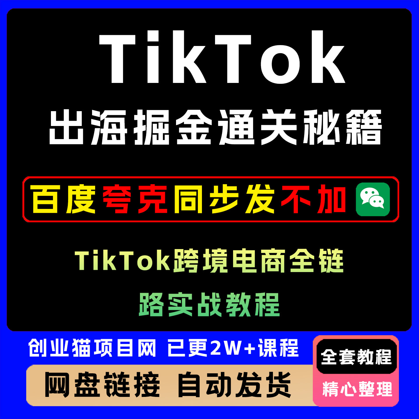 出海掘金通关秘籍爆款课程,跨境电商全链路实战全套营销教程