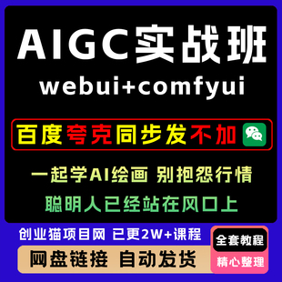 2025AIGC高级实战班webui+comfyui一起学A1绘画教学视频课程全套