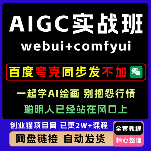 2025AIGC高级实战班webui+comfyui一起学A1绘画教学视频课程全套