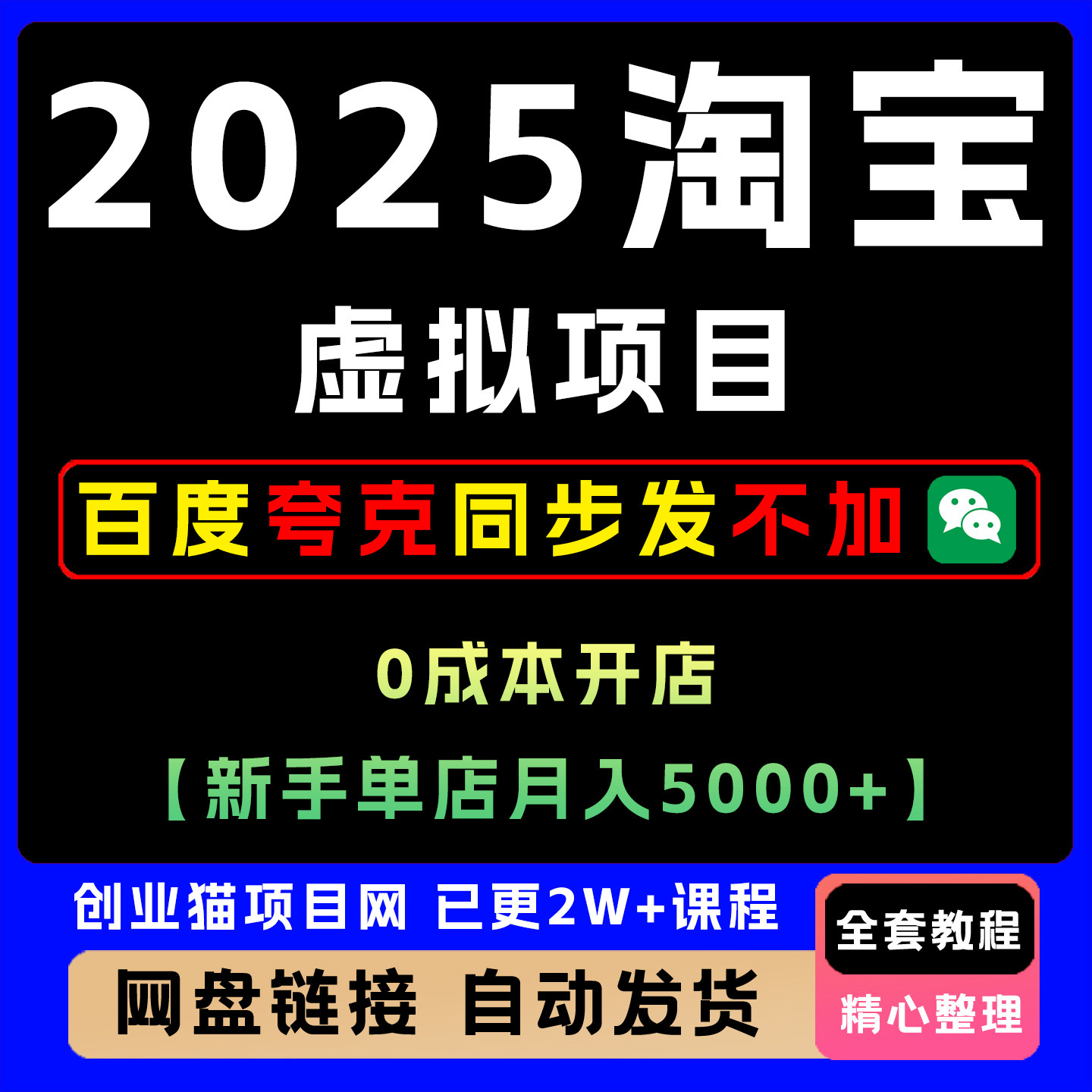 2025淘宝虚拟项目实操指南 爆款矩阵+店矩阵 新手单店月入5000+=