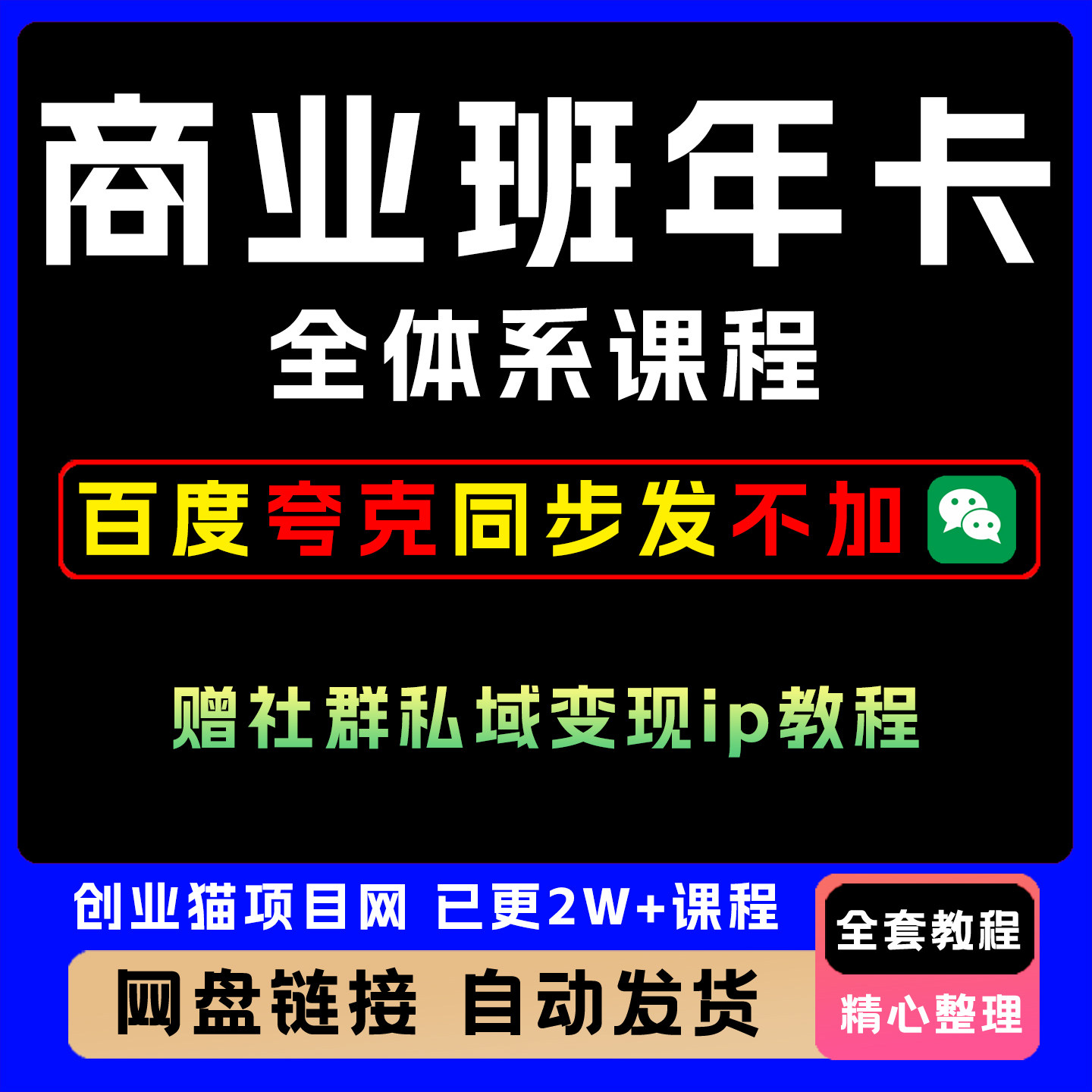 2025商业班年卡全体系课程社群私域变现ip教程全套视频精讲教学