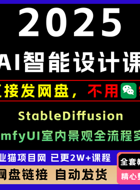 2025A1智能设计课StableDiffusion+ComfyUI室内景观全流程实战